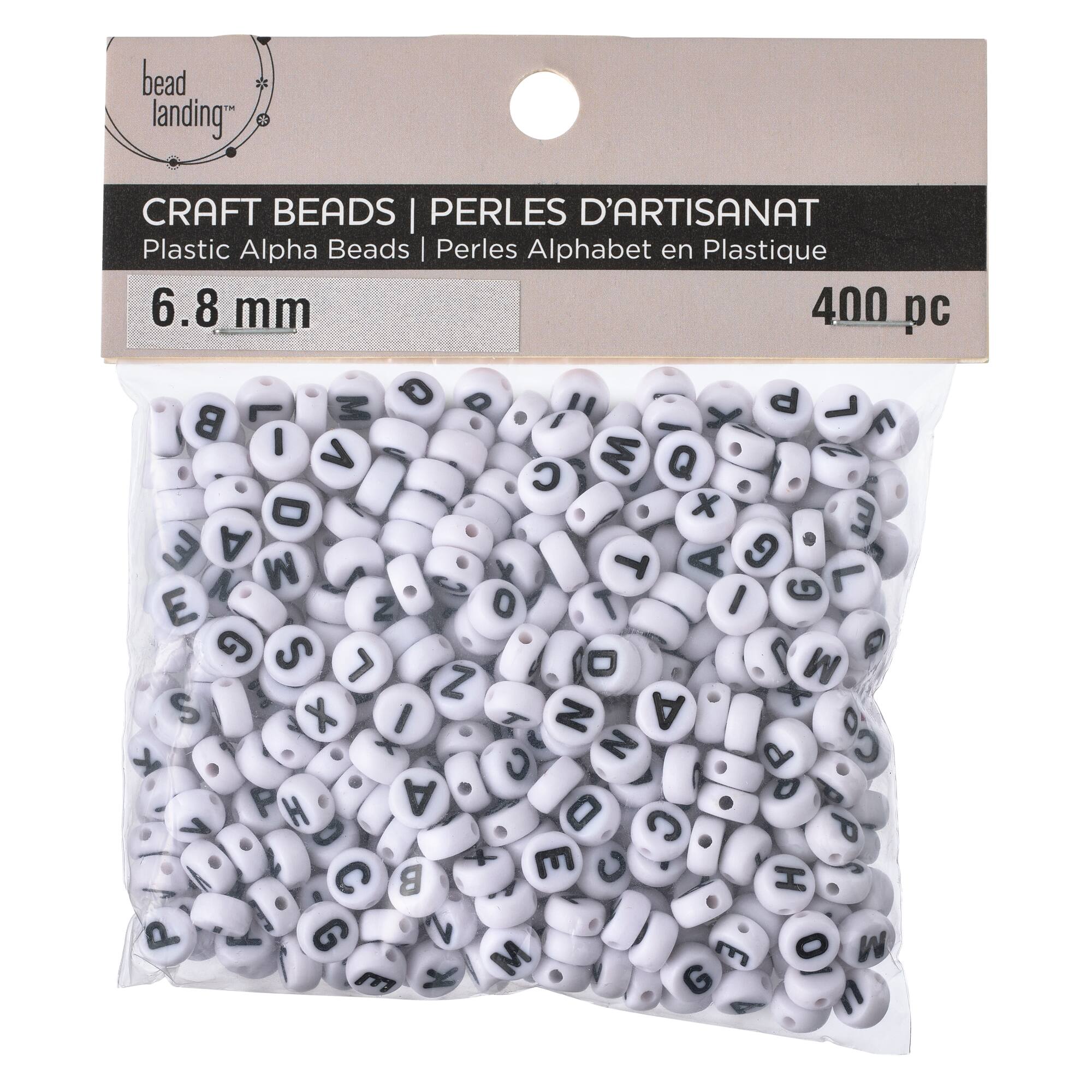 White Alphabet Crafting Beads by Bead Landing™
